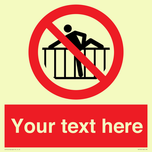 Custom prohibition do not cross barrier